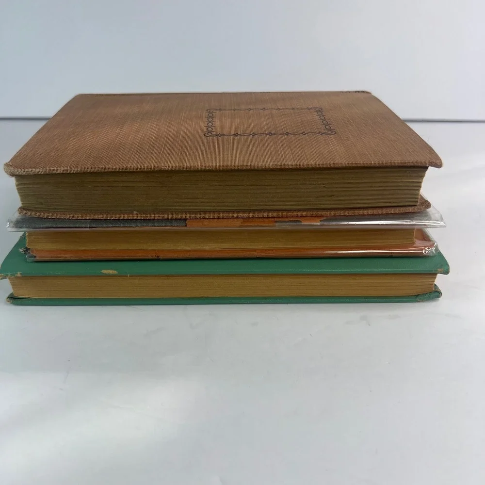 Vintage Antique Book Lot 1920s-40s Hardcover Pastel Earthtones Decor USA‎